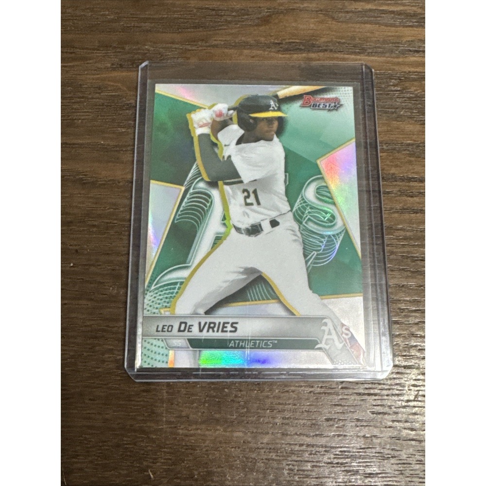 Leo De Vries 2025 Bowman's Best Refractor #TP26 - Athletics